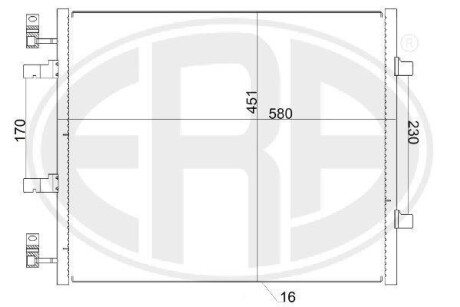 Радиатор кондиционера (Конденсатор) ERA 667156