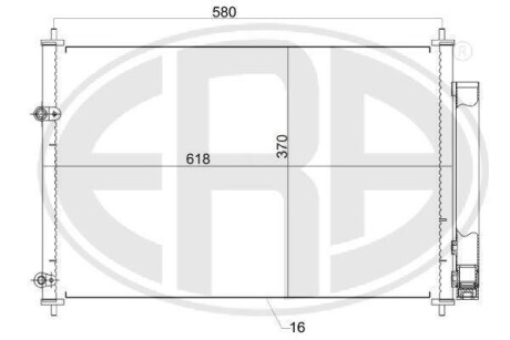 Радиатор кондиционера (Конденсатор) ERA 667161
