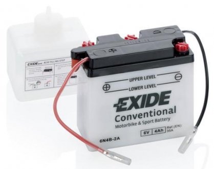 Акумуляторна батарея 4Ah/35A (101x47x95/+L/B0) (мото) (сухозаряджений) EXIDE 6N4B-2A