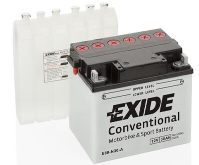 Аккумулятор Conventional 12В 30Ач 300А(EN) L+ EXIDE E60-N30-A