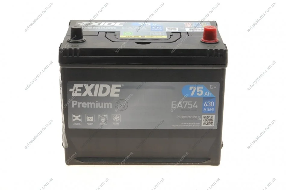 Аккумулятор EXIDE EA754 (фото 1)