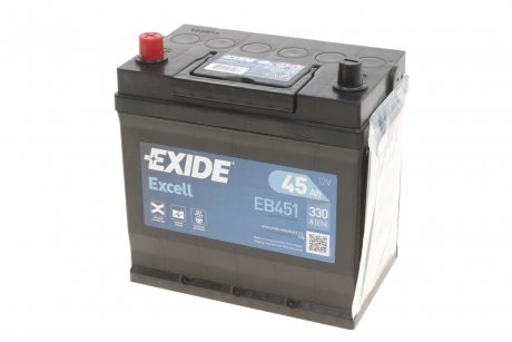 Акумуляторна батарея 45Ah/330A (220x135x225/+L/B1) Excell Азія EXIDE EB451