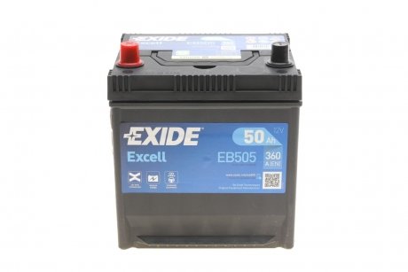 Акумуляторна батарея 50Ah/360A (200x173x222/+L/B0) Excell (Азія) EXIDE EB505