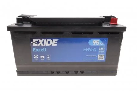 Батарея акумуляторна Exide Excell 12В 95Аг 800А(EN) R+ EXIDE EB950