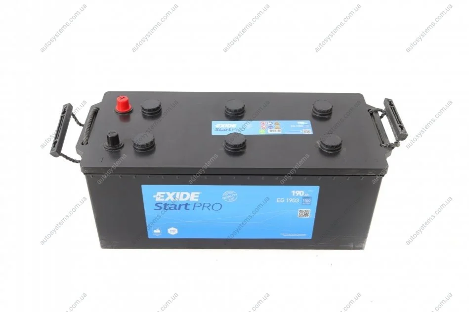 Акумуляторна батарея 190Ah/1100A (513x223x223/+L/B00) StartPro EXIDE EG1903 (фото 1)