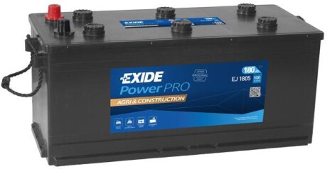 Аккумулятор 12В 180Ач 1000А(EN) L+ EXIDE EJ1805