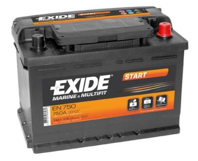 Аккумулятор Start 12В 74Ач 680А(EN) R+ EXIDE EN750