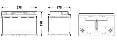 Стартерная аккумуляторная батарея EXIDE EQ600