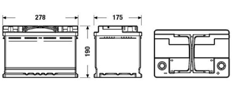 Стартерная аккумуляторная батарея EXIDE EZ600