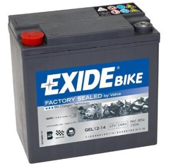 Аккумулятор GEL 12В 14Ач 150А(EN) L+ EXIDE GEL12-14