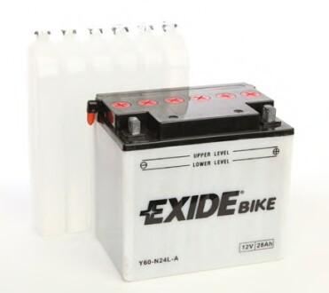 Аккумулятор 12В 28Ач 280А(EN) R+ EXIDE Y60-N24L-A