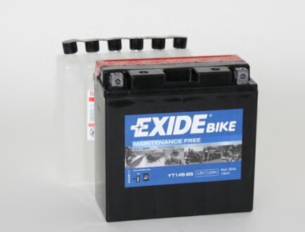 Аккумулятор 12В 12Ач 190А(EN) L+ EXIDE YT14B-BS