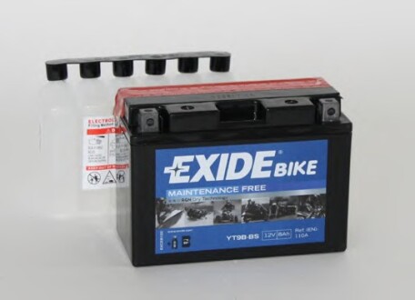 Аккумулятор 12В 8Ач 110А(EN) L+ EXIDE YT9B-BS