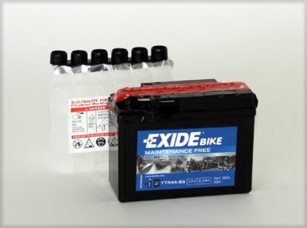 Аккумулятор 12В 2,3Ач 35А(EN) R+ EXIDE YTR4A-BS