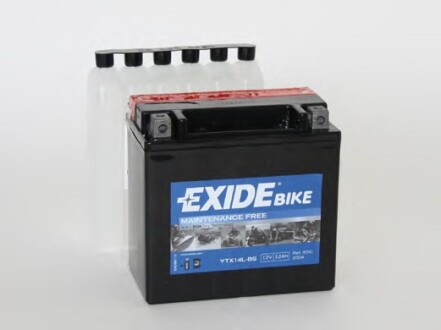 Аккумулятор 12В 12Ач 200А(EN) R+ EXIDE YTX14L-BS