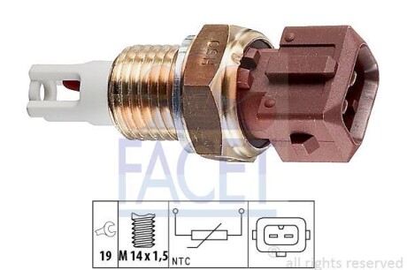 Датчик температуры впускаемого воздуха FACET 10.4016