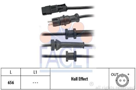 Датчик АБС FACET 210153