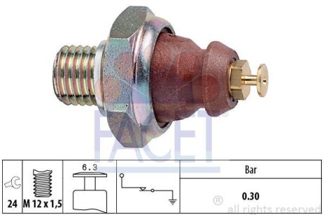 Датчик давления масла FACET 7.0052