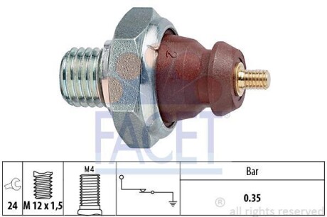 Датчик давления масла FACET 7.0057