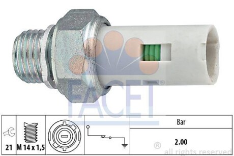 Датчик давления масла FACET 7.0084