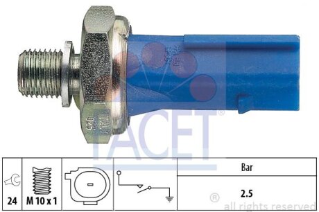 Датчик давления масла FACET 7.0192