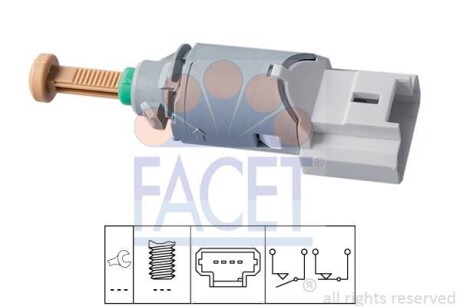 Выключатель стоп-сигнала FACET 7.1227