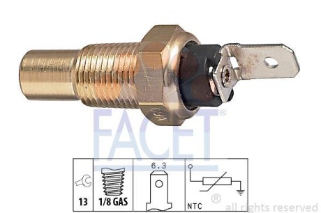 Датчик температуры охлаждающей жидкости FACET 7.3079