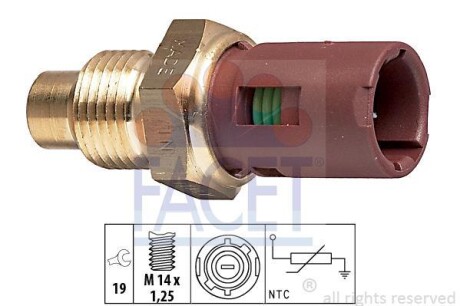 Датчик температуры охлаждающей жидкости FACET 7.3094