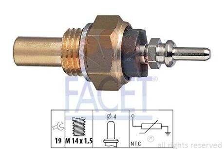 Датчик температуры охлаждающей жидкости FACET 7.3131