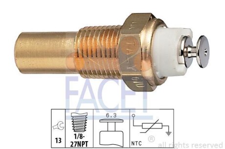 Датчик температуры охлаждающей жидкости FACET 7.3235
