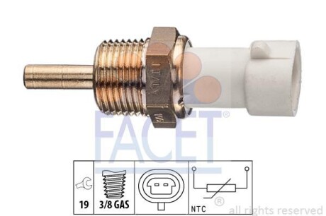 Датчик температуры охлаждающей жидкости FACET 7.3335