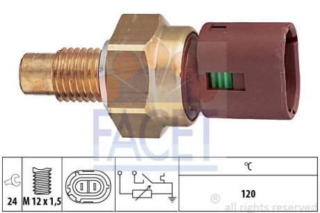 Датчик температуры охлаждающей жидкости FACET 7.3549