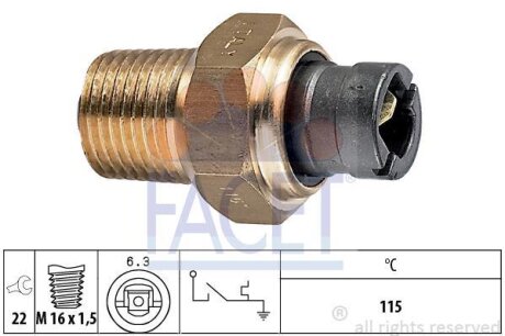 Датчик температуры охлаждающей жидкости FACET 7.4000