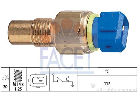 Датчик включения вентилятора FACET 7.4060