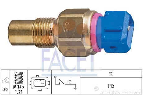 Датчик температуры охлаждающей жидкости FACET 7.4109