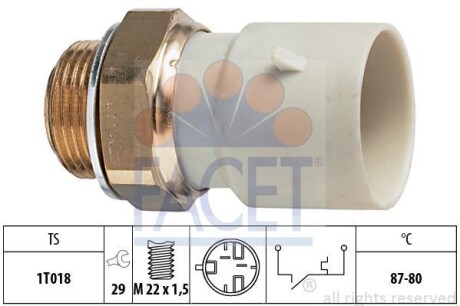 Датчик включения вентилятора FACET 7.5271