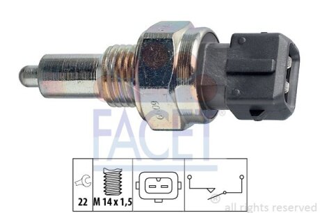 Датчик включения заднего хода FACET 7.6099