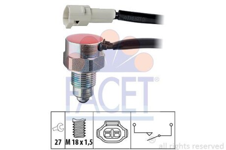 Датчик включения заднего хода FACET 7.6162