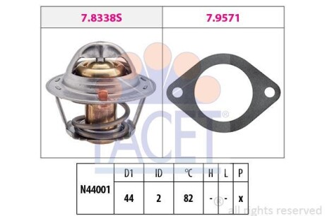 Термостат FACET 7.8338