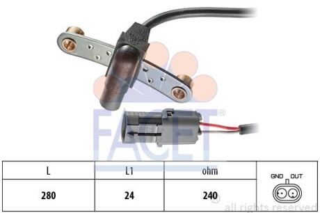 Датчик положения распределительного вала FACET 9.0019