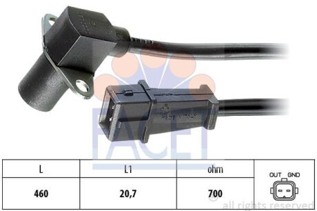 Датчик положения распределительного вала FACET 9.0030