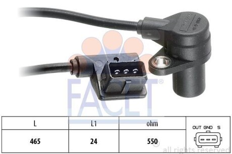 Датчик положения коленчатого вала FACET 9.0056