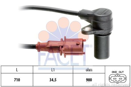 Датчик положения распределительного вала FACET 9.0170