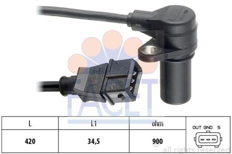 Датчик положения распределительного вала FACET 9.0173