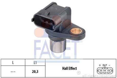 Датчик положения распределительного вала FACET 9.0346