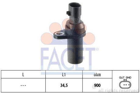 Датчик положения распределительного вала FACET 9.0377