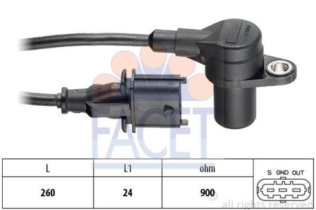 Датчик положения распределительного вала FACET 9.0476