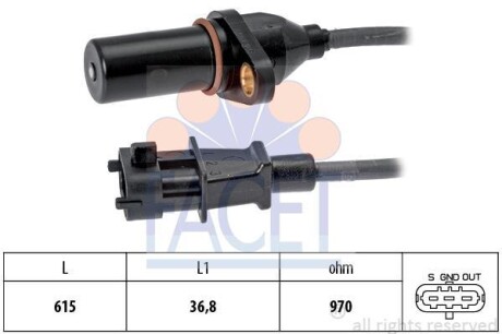 Датчик положения распределительного вала FACET 9.0569