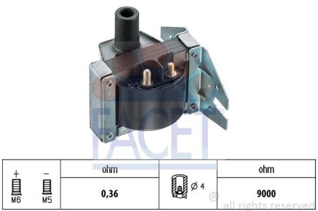 Катушка зажигания FACET 9.6012