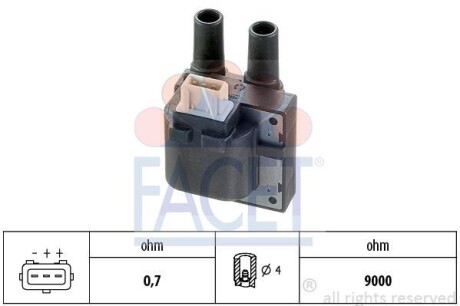Катушка зажигания FACET 9.6278